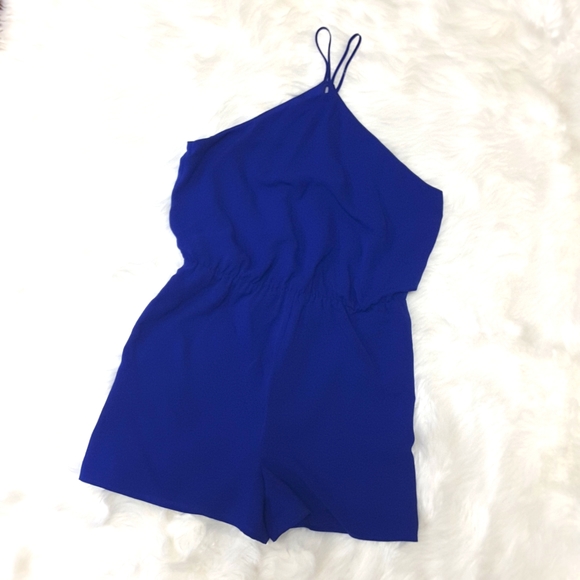Gianni Bini Cobalt Blue Susan Romper Sz L - Picture 2 of 5